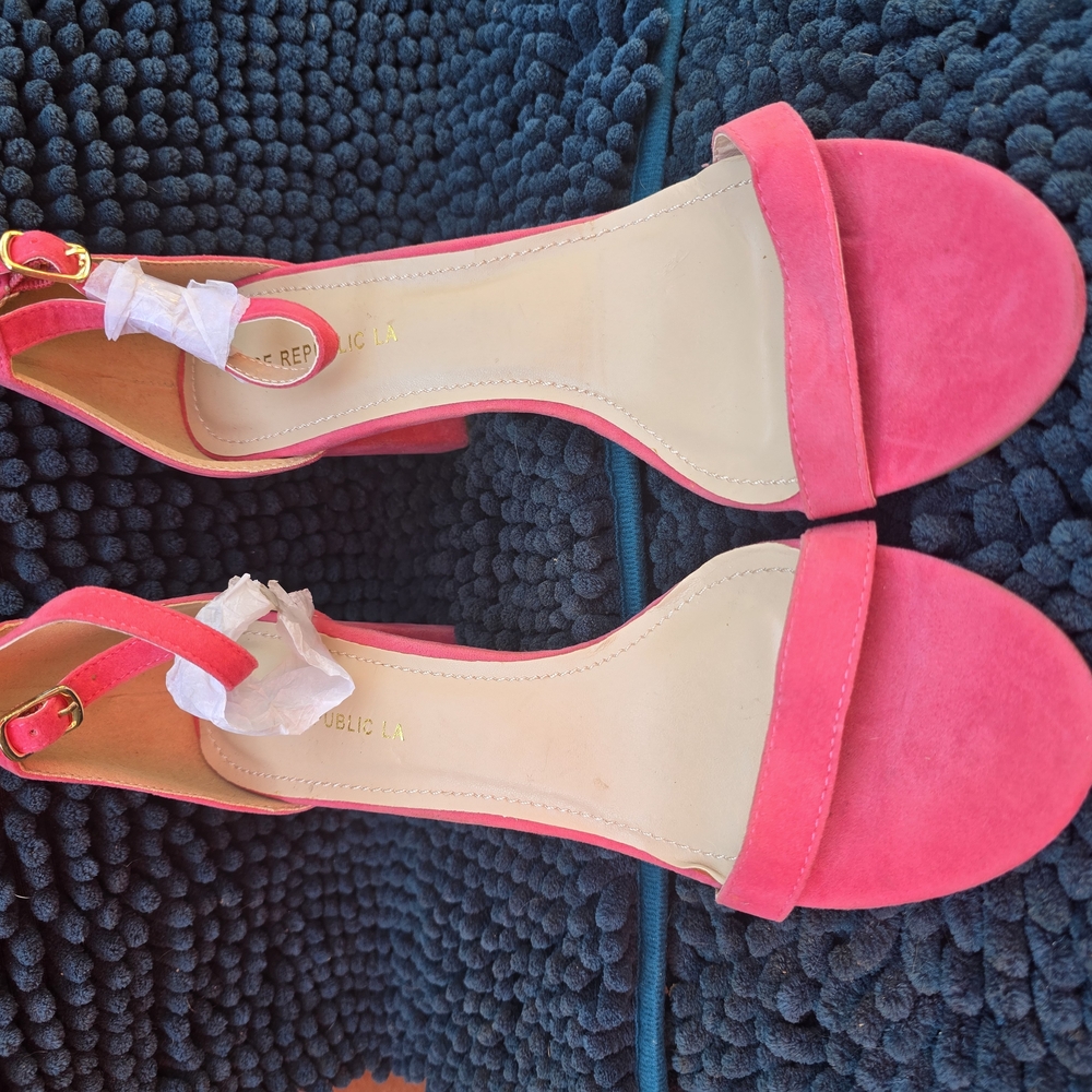 Shoe Republic LA Pink Minimalist Sandals